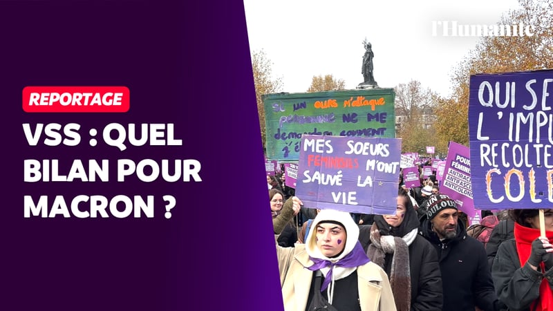 VSS : les manifestantes féministes jugent le bilan de Macron