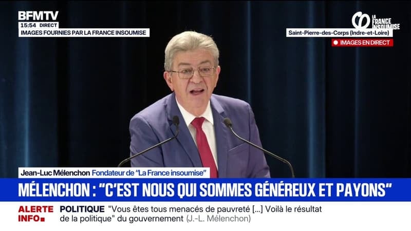 "La sécurité sociale dessine l'idéal du monde auquel nous aspirons", déclare Jean-Luc Mélenchon à Saint-Pierre-des-Corps