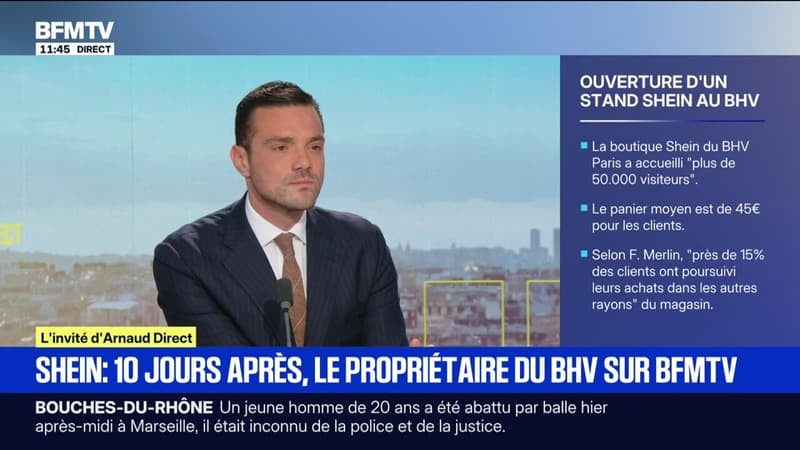 Frédéric Merlin, président du groupe SGM, annonce le report des ouvertures des boutiques Shein en région "de quelques jours ou semaines"