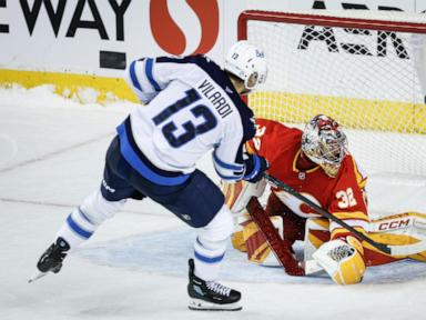Vilardi scores lone shootout goal to lift the Jets past the Flames, 4-3
