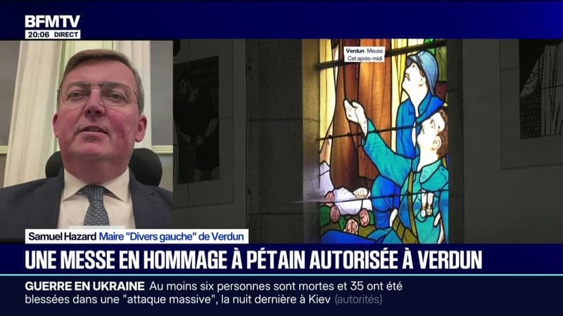 "Je suis déçu": Samuel Hazard, maire (Divers gauche) de Verdun, exprime sa déception après la décision de justice de maintenir la messe en hommage au maréchal Pétain