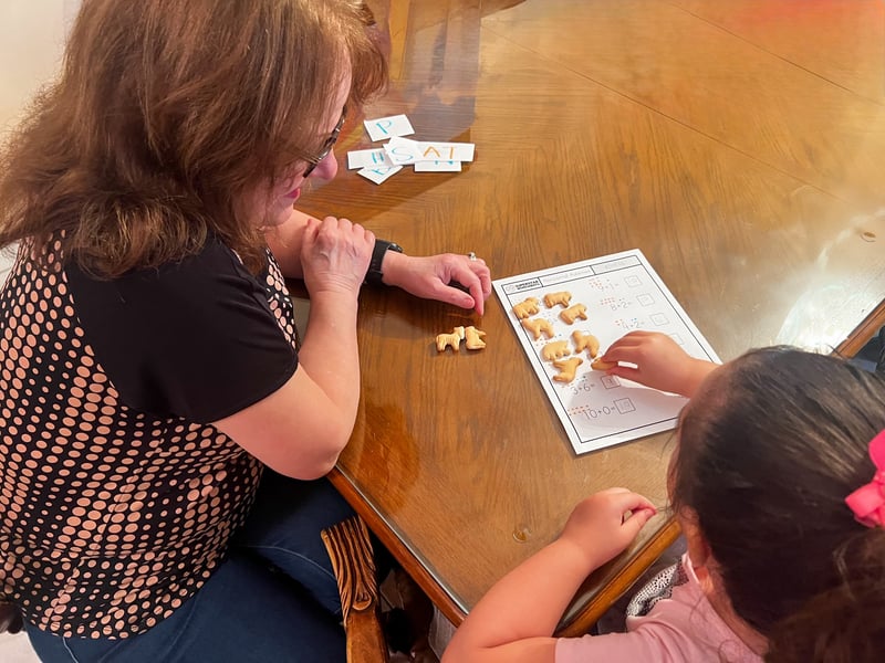 My mom didn't like that I'm homeschooling my daughter. Now that she has seen the benefits, she's helping me teach.