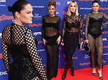 Jessie J puts on a daring display in a mesh dress as she joins Louise Redknapp and Ashley Roberts on the red carpet at the Rolling Stone Awards