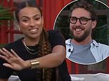 I'm A Celebrity's Kemi Rodgers accidentally flashes live on air as comedian Seann Walsh leaves her blushing with very X-rated joke