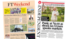 The Papers: 'Panic at No 10' and investors 'lose faith' in Budget