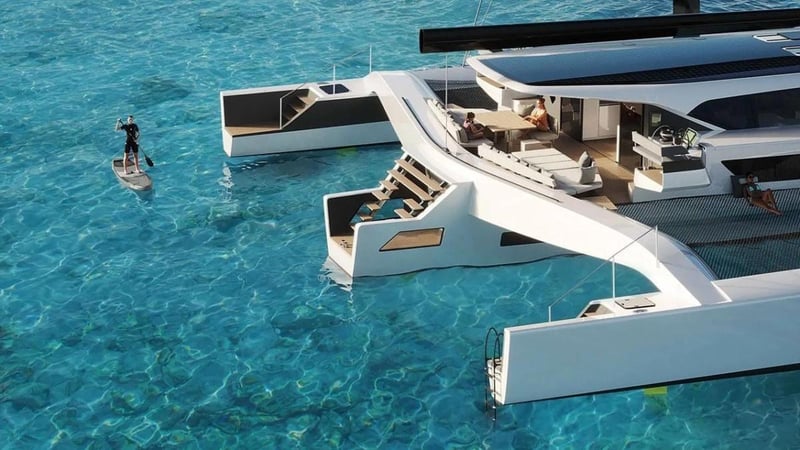 Con este lujoso trimarán, el placer de navegar alcanza otro nivel