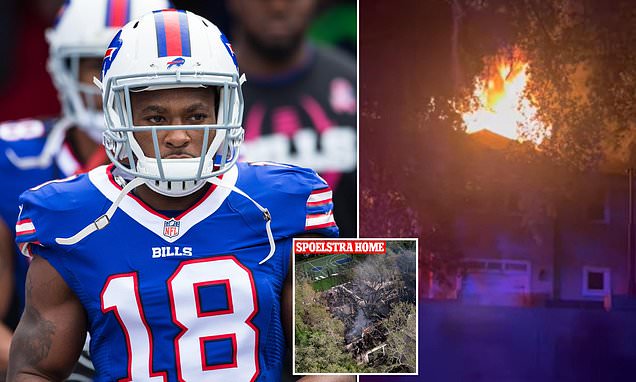 Ex-NFL player Percy Harvin's house erupts in flames as he becomes latest Florida-based sports star to suffer house fire