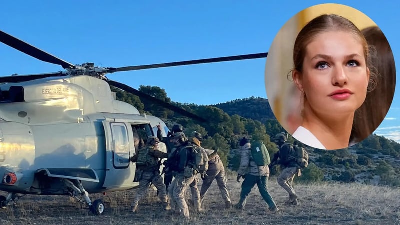 La princesa Leonor pone en práctica técnicas de supervivencia, evasión y extracción en escenarios hostiles